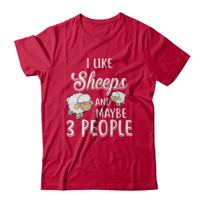 I Like Sheeps And Maybe 3 People-T-Shirt & Hoodie-Classic T-Shirt-Red