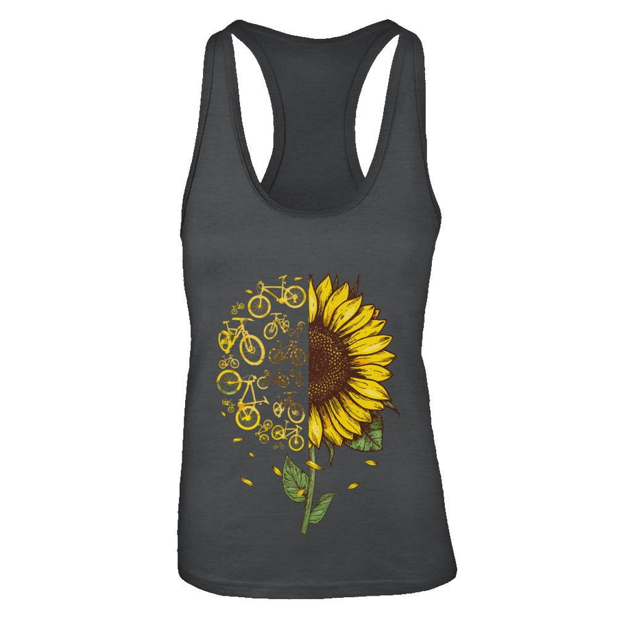 Sunflower Cycling Cycle-T-Shirt & Tank Top-Women's Ideal Racerback Tank-Black