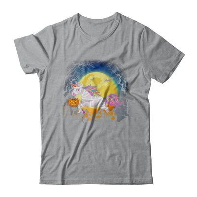 Halloween Pumpkin Unicorn Gift For Kids Girls-T-Shirt & Hoodie-Classic T-Shirt-Sport Grey