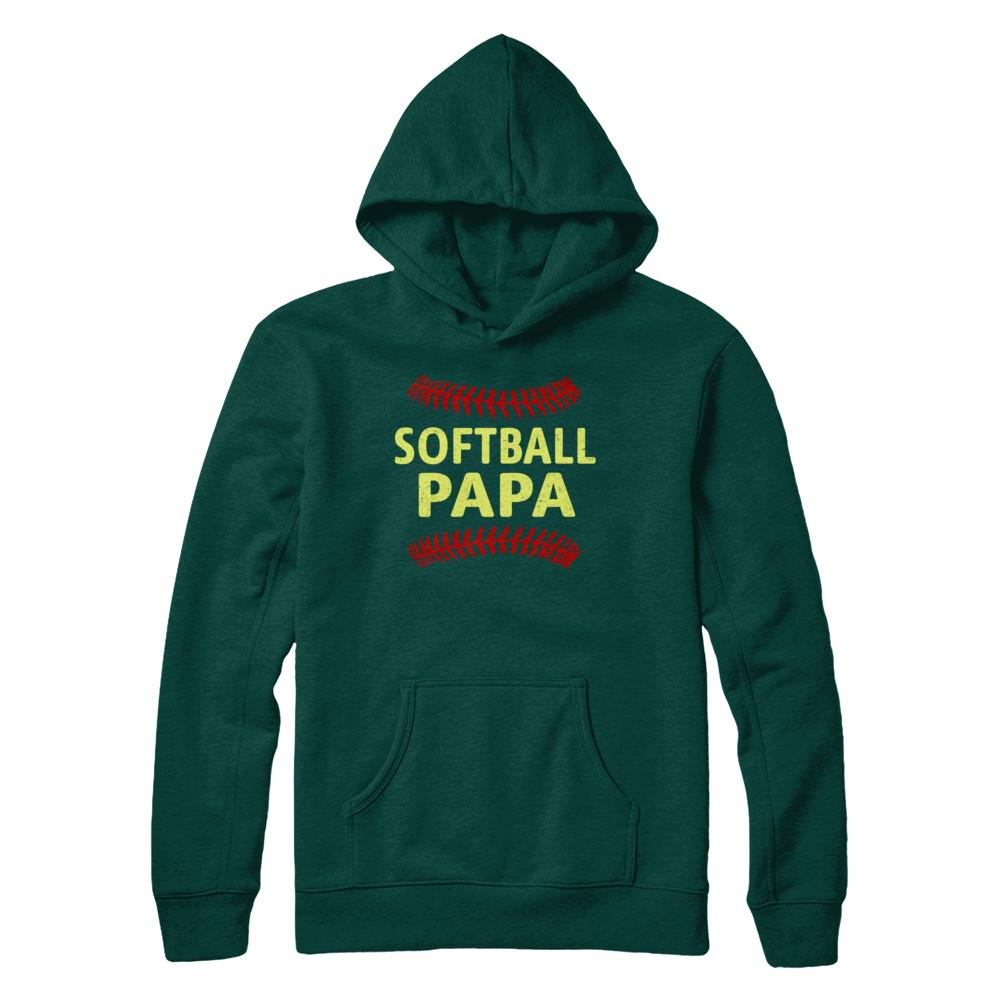 Softball Papa-T-Shirt & Hoodie-