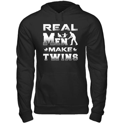 Real Men Make Twins Shirt & Hoodie-T-Shirt & Hoodie-Pullover Hoodie-Black