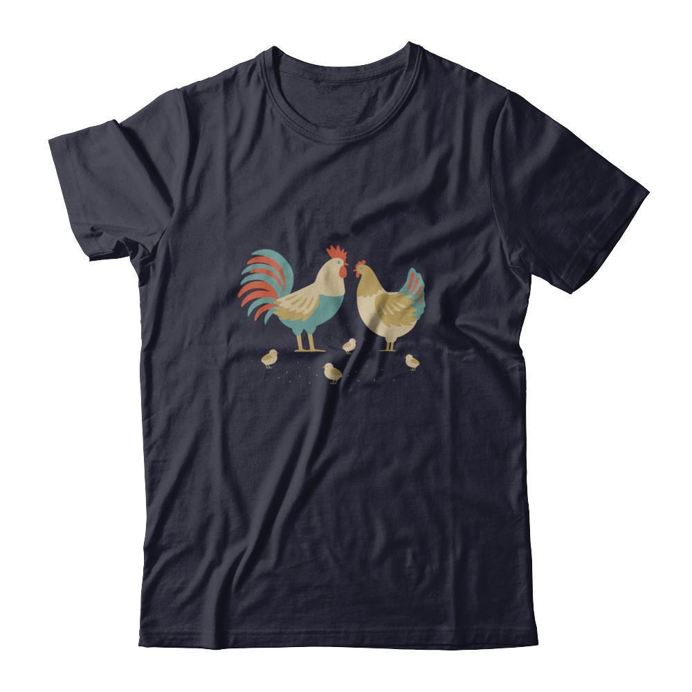 Vintage Retro Chicken Whisperer Poultry-T-Shirt & Tank Top-Premium T-Shirt-Midnight Navy
