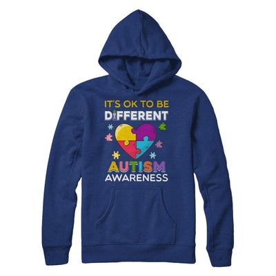 It's Ok To Be Different Autism Awareness Gift 2018-T-Shirt & Hoodie-Pullover Hoodie-Deep Royal
