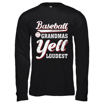 Baseball Grandmas Yell Loudest-T-Shirt & Hoodie-Long Sleeve T-Shirt-Black