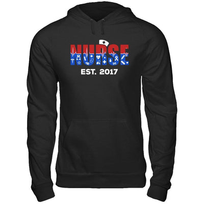 Nurses Est 2017 Graduation-T-Shirt & Hoodie-Pullover Hoodie-Black