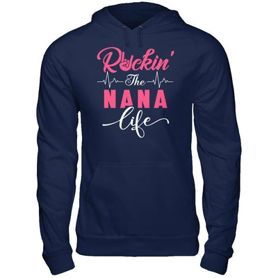 Rockin' The Nana Life-T-Shirt & Hoodie-Pullover Hoodie-Navy