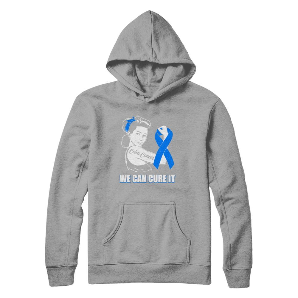Colon Cancer Awareness Survivor We Can Cure It-T-Shirt & Hoodie-Pullover Hoodie-Light Steel