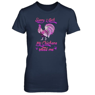 Rise Castle Sorry I Cant My Chickens Need Me-T-Shirt & Tank Top-Women's T-Shirt-Navy