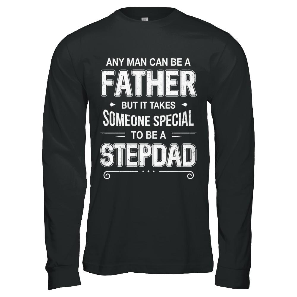 Any Man Can Be A Father Special Dad Of Twins Father's Day Gift-T-Shirt & Hoodie-Long Sleeve T-Shirt-Black