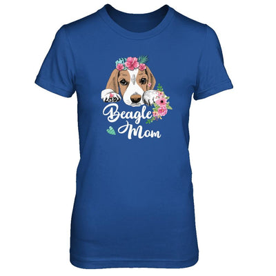 Beagle Mom Funny Dog Mom Gift Idea-T-Shirt & Tank Top-Women's T-Shirt-Royal