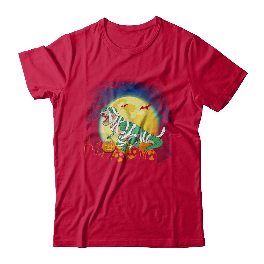 Halloween Pumpkin Dinosaur Gift For Kids Boys Girls-T-Shirt & Hoodie-Classic T-Shirt-Red