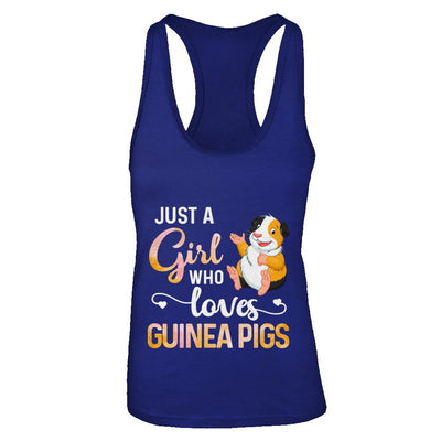 Just A Woman Who Loves Guinea Pigs-T-Shirt & Tank Top-Women's Ideal Racerback Tank-Royal