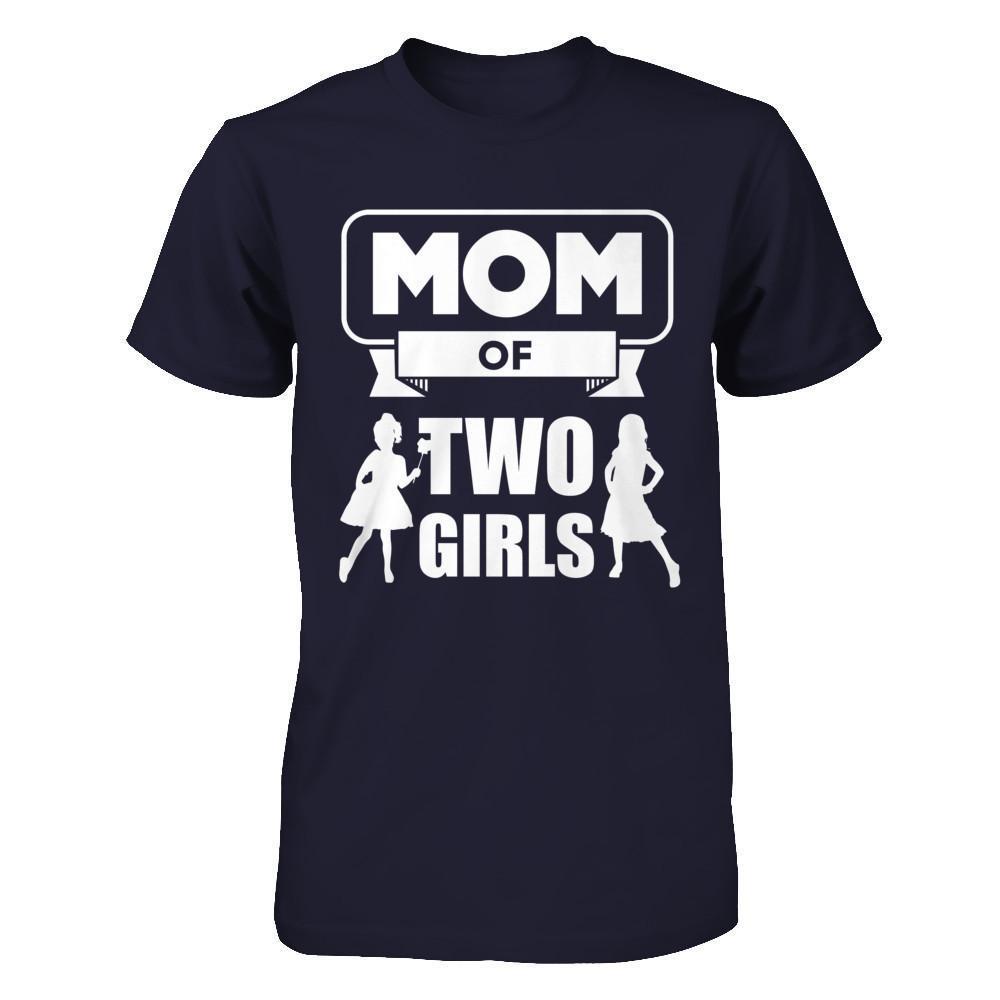 Mom Of Two Girls-T-Shirt & Hoodie-Premium T-Shirt-Midnight Navy
