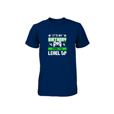 It's My Birthday Time To Level Up Youth-Youth Shirt-Toddler T-Shirt-Navy