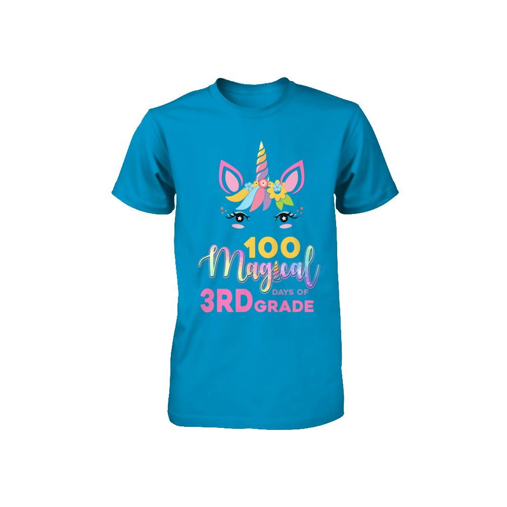 100 Magical Days Of 3Rd Grade School Unicorn Girl Gift Youth-Youth Shirt-