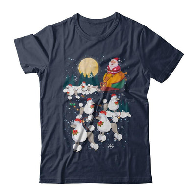 Dog Reindeer Poodle Christmas Gift-T-Shirt & Sweatshirt-Classic T-Shirt-Navy