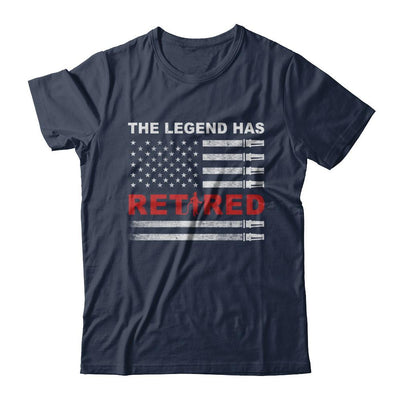 The Legend Has Retired Firefighter Retirement Gift-T-Shirt & Hoodie-Classic T-Shirt-Navy