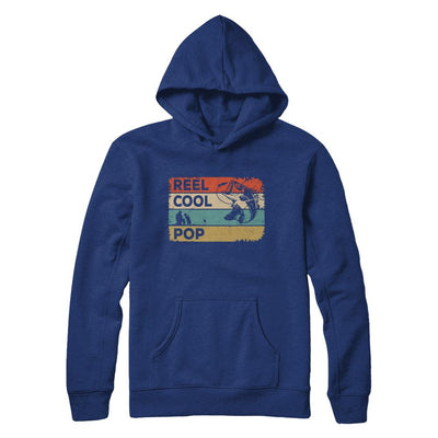 Vintage Reel Cool Pop Fish Fishing Fathers Day-T-Shirt & Hoodie-Pullover Hoodie-Deep Royal