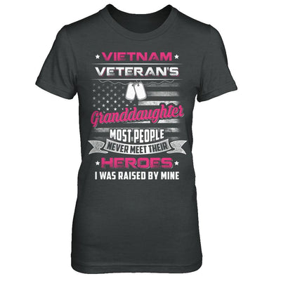 Vietnam Veteran's Granddaughter I Was Raised By Mine-T-Shirt & Hoodie-Women's T-Shirt-Dark Heather