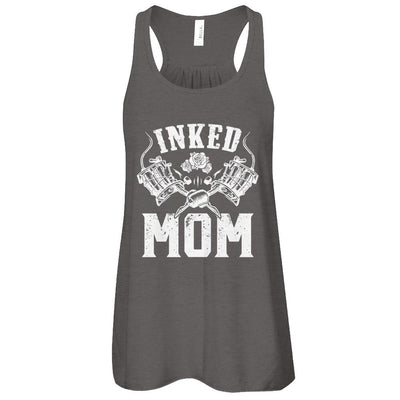 Inked Mom Rose Tattooed Tattoos Mothers Day-T-Shirt & Tank Top-
