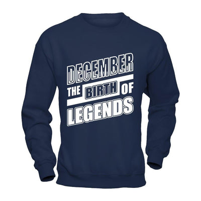 December The Birth Of Legends-T-Shirt & Hoodie-Crewneck Sweatshirt-Navy
