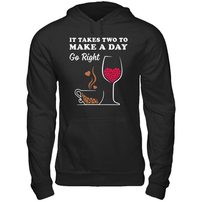 It Take Two To Make A Day Go Right-T-Shirt & Hoodie-Pullover Hoodie-Black
