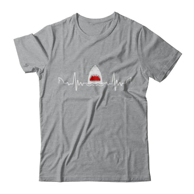 Funny Shark Heartbeat Lovers Gift-T-Shirt & Hoodie-Classic T-Shirt-Sport Grey