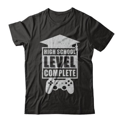 High School Level Complete Graduation Video Gamer-T-Shirt & Hoodie-Classic T-Shirt-Black
