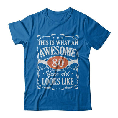 Vintage This Is What An Awesome 80 Year Old 1941 Birthday-T-Shirt & Hoodie-Classic T-Shirt-Royal
