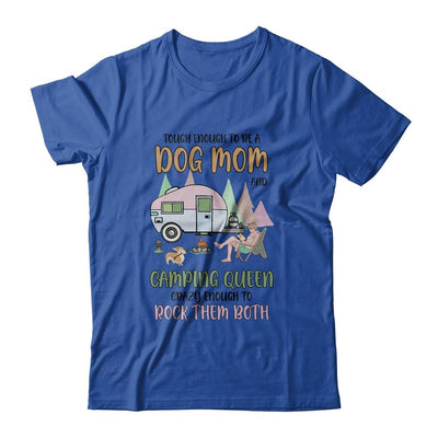 A Girl Loved Dogs And Camping Dog Mom Camping Queen-T-Shirt & Tank Top-Classic T-Shirt-Royal