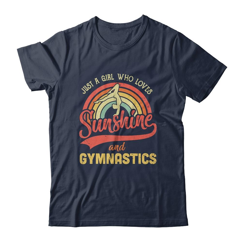 A Girl Who Loves Sunshine And Gymnastics-T-Shirt & Tank Top-Classic T-Shirt-Navy
