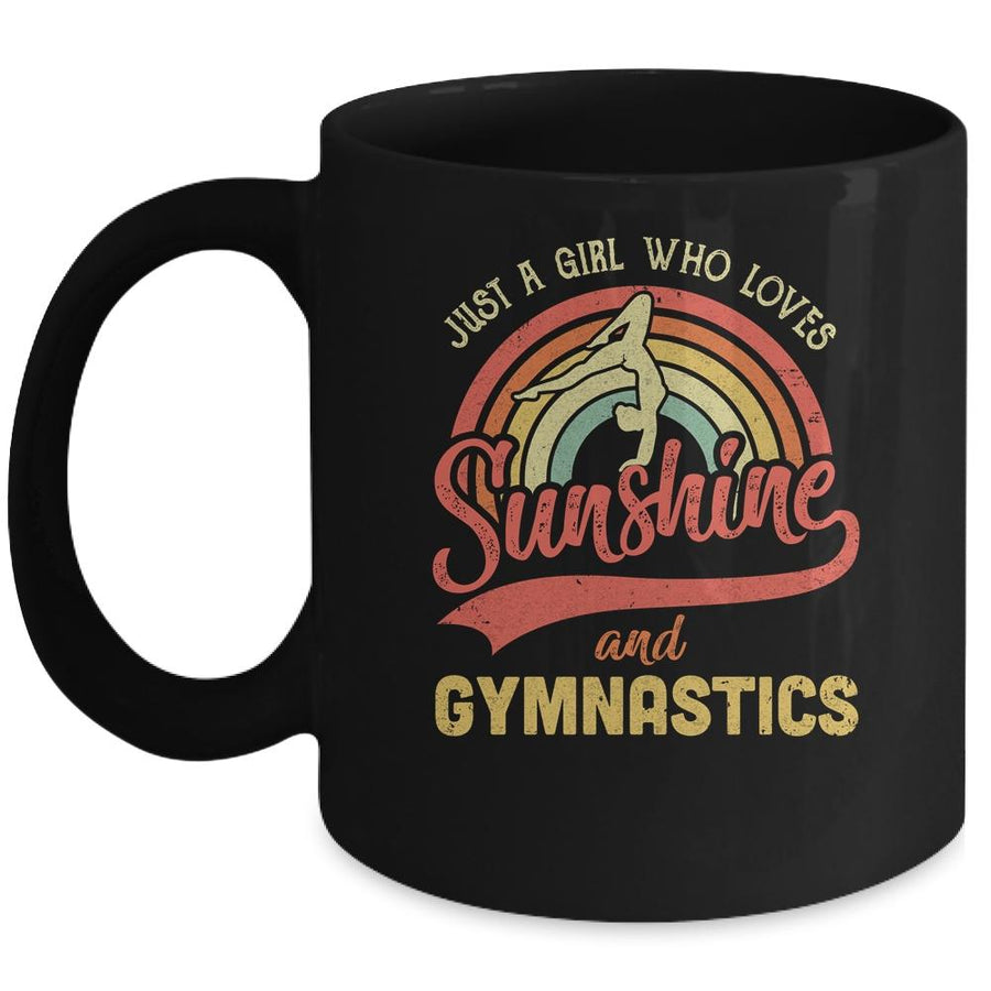 A Girl Who Loves Sunshine And Gymnastics Mug-Coffee Mug-Mug-Black