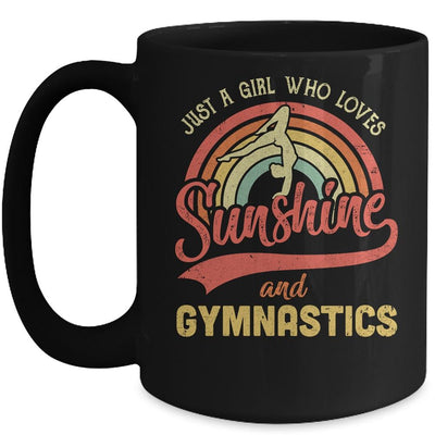 A Girl Who Loves Sunshine And Gymnastics Mug-Coffee Mug-Mug-Black