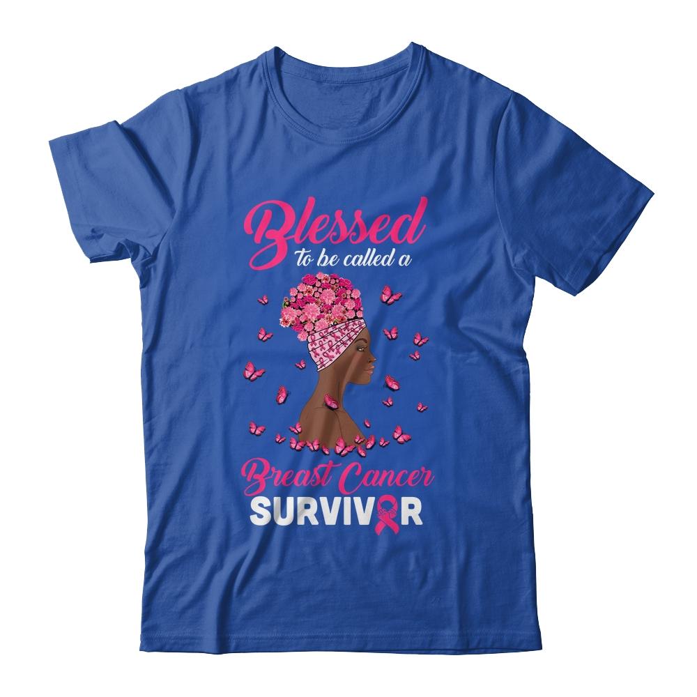 African American Breast Cancer Blessed Survivor-T-Shirt & Hoodie-Classic T-Shirt-Royal