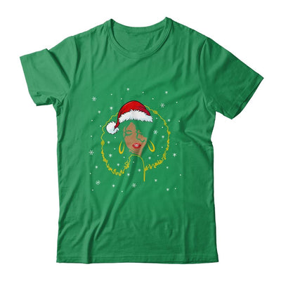 African American Christmas Santa Claus Black Woman-T-Shirt & Sweatshirt-Classic T-Shirt-Irish Green