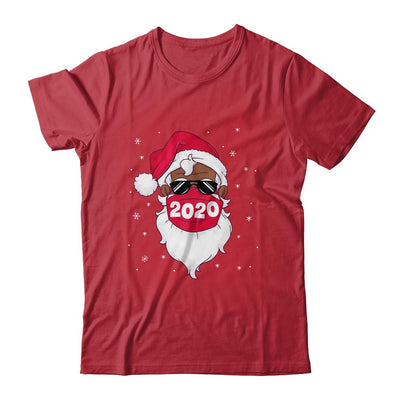 African American Santa Black Christmas Santa Wearing Mask-T-Shirt & Sweatshirt-Classic T-Shirt-Red