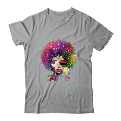 Afro Women Black Queen African American Melanin Queen-T-Shirt & Tank Top-Classic T-Shirt-Sport Grey