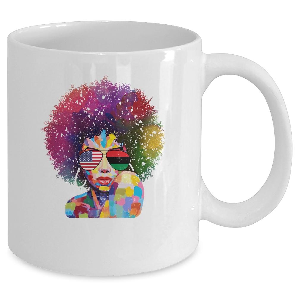 Afro Women Black Queen African American Melanin Queen Mug-Coffee Mug-