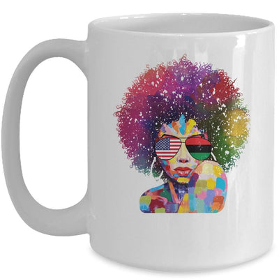 Afro Women Black Queen African American Melanin Queen Mug-Coffee Mug-Mug-White