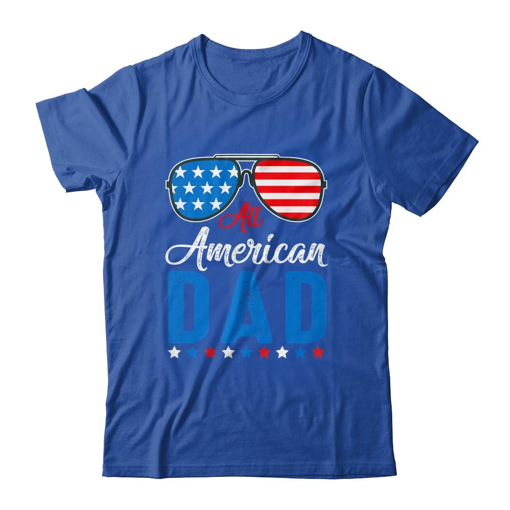 All American Dad 4th of July Independence Men Daddy-T-Shirt & Hoodie-Classic T-Shirt-Royal