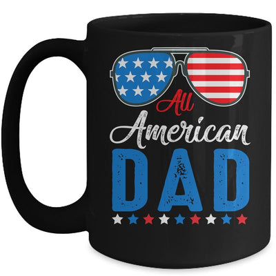 All American Dad 4th of July Independence Men Daddy Mug-Coffee Mug-Mug-Black