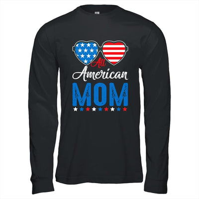 All American Mom 4th of July Independence Women Mommy-T-Shirt & Hoodie-Long Sleeve T-Shirt-Black