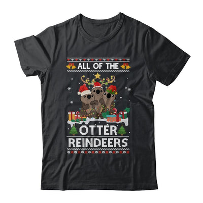 All Of The Otter Reindeer Ugly Christmas Sweater Gift-T-Shirt & Sweatshirt-Classic T-Shirt-Black