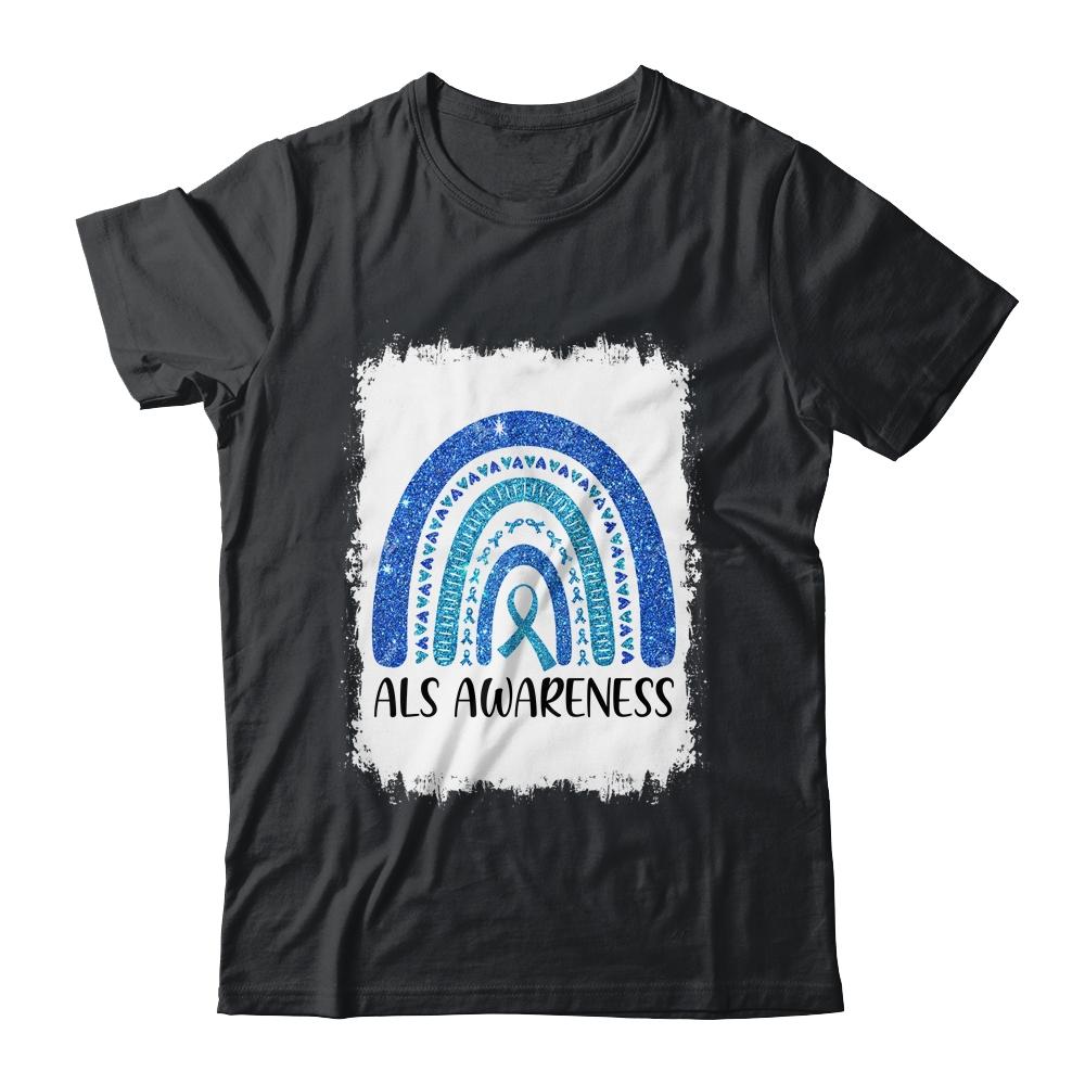 Amyotrophic Lateral Sclerosis Als Awareness Rainbow-T-Shirt & Tank Top-Classic T-Shirt-Black