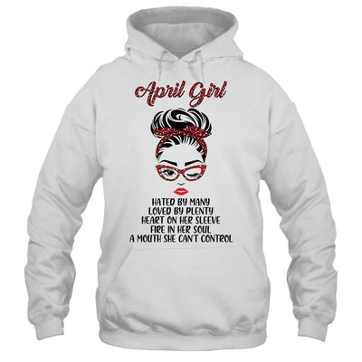April Girl Hated By Many Loved By Plenty Leopard Women-T-Shirt & Tank Top-Pullover Hoodie-White