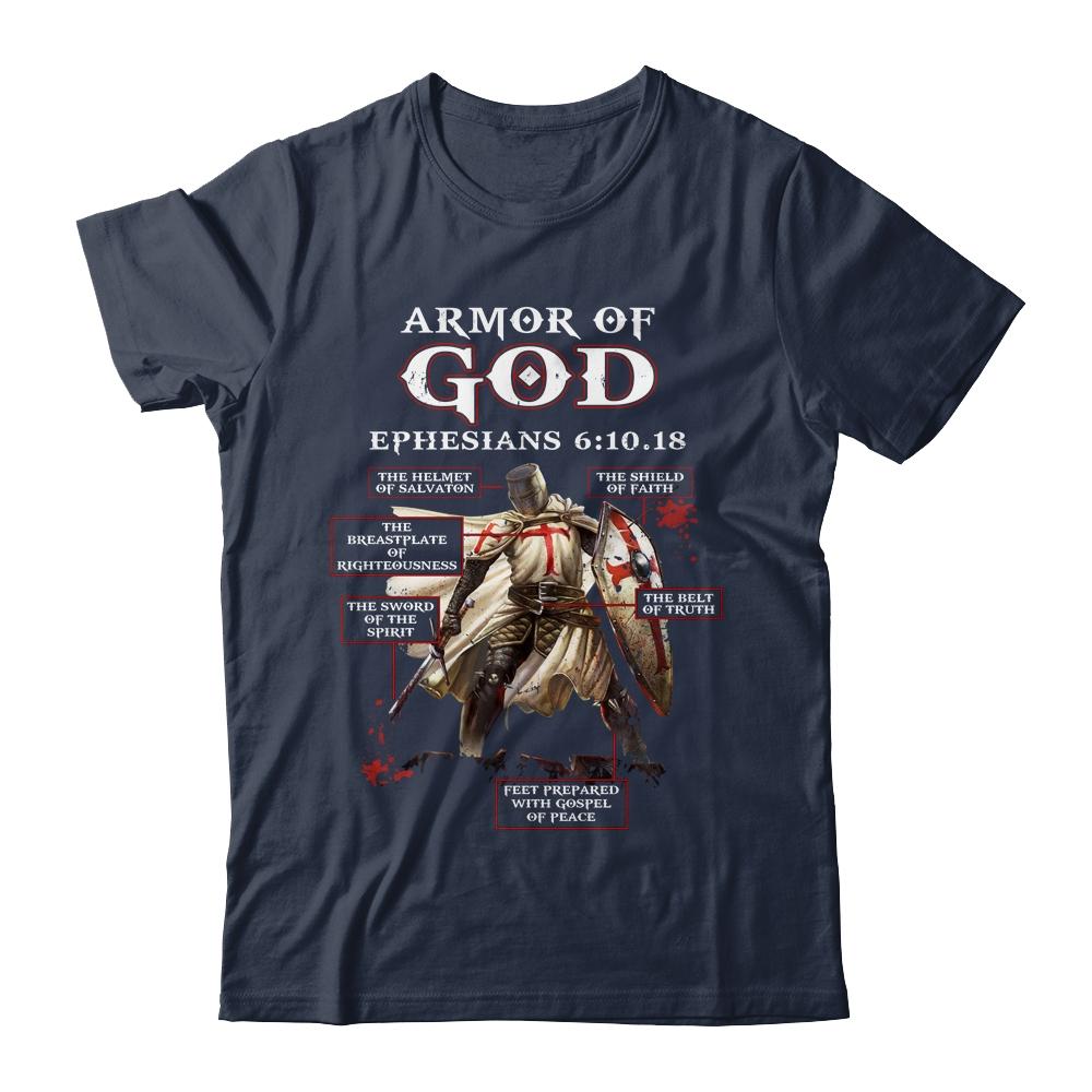 Armor Of God Knight Templar For Men-T-Shirt & Hoodie-Classic T-Shirt-Navy