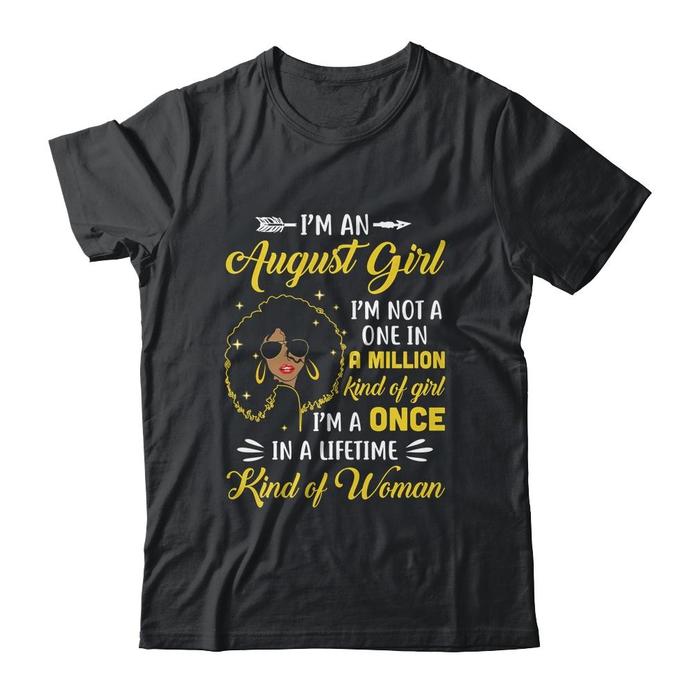 August Birthday Gifts I'm A Queen Black Women Girl-T-Shirt & Tank Top-Classic T-Shirt-Black