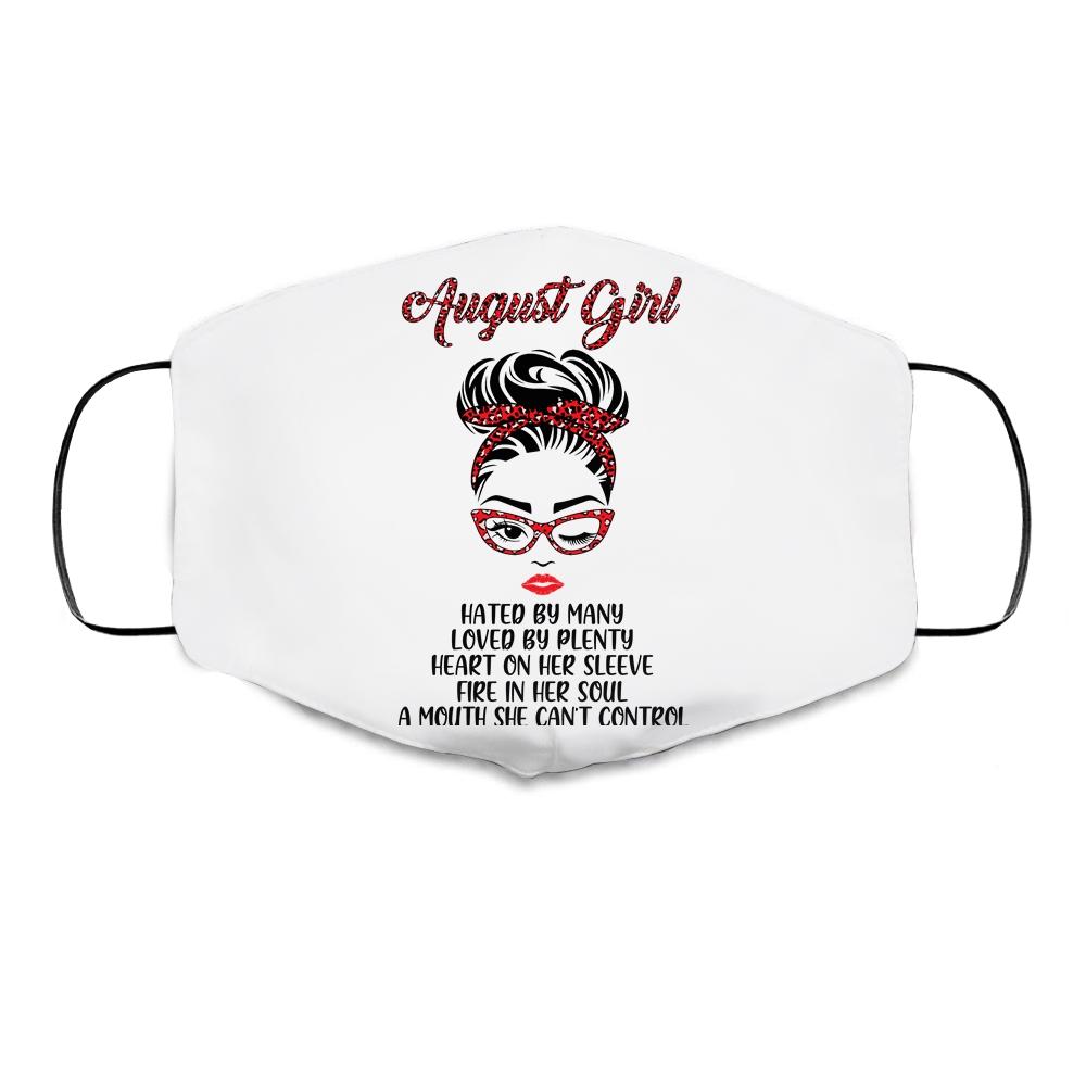 August Girl Hated By Many Loved By Plenty Leopard Women Cloth Face Mask-Cloth Face Mask-Cloth Face Mask-White