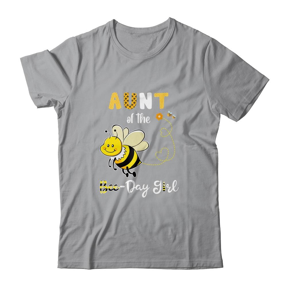 Aunt Of The Bee Birthday Girl Family Matching-T-Shirt & Hoodie-Classic T-Shirt-Sport Grey