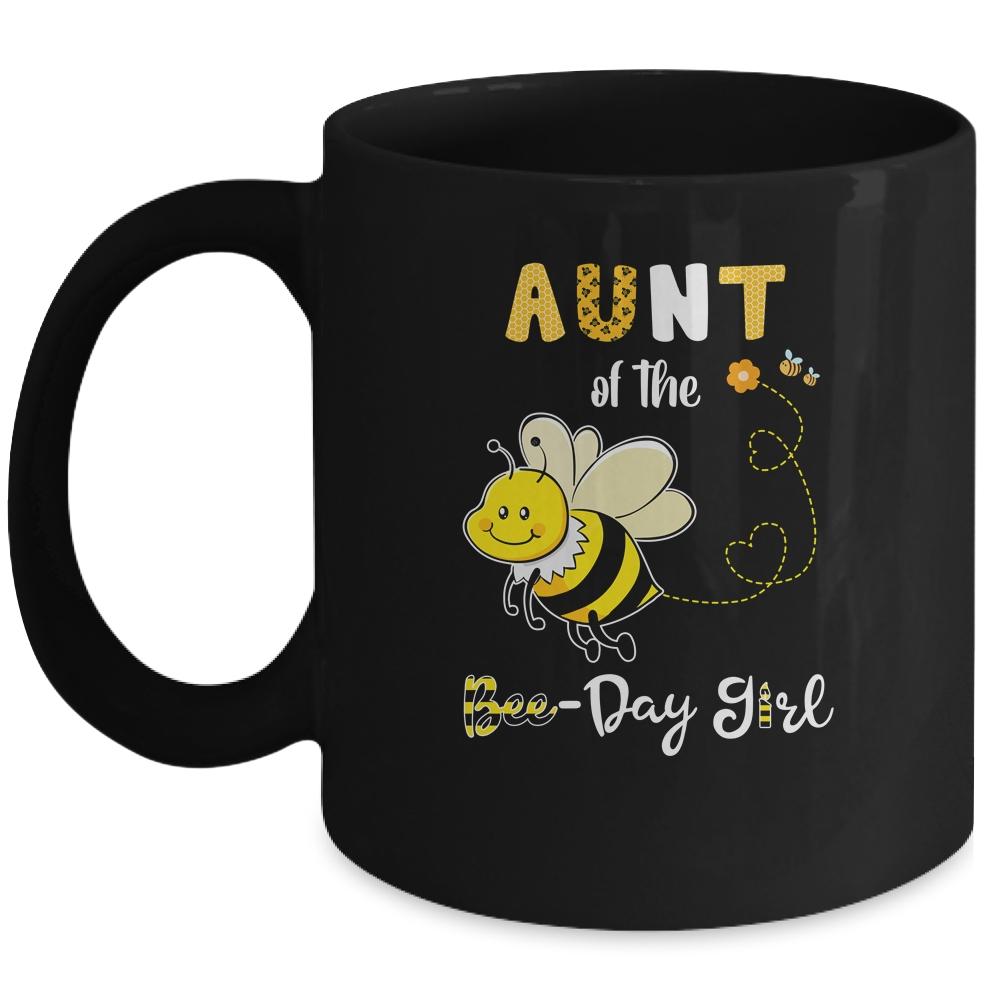 Aunt Of The Bee Birthday Girl Family Matching Mug-Coffee Mug-Mug-Black